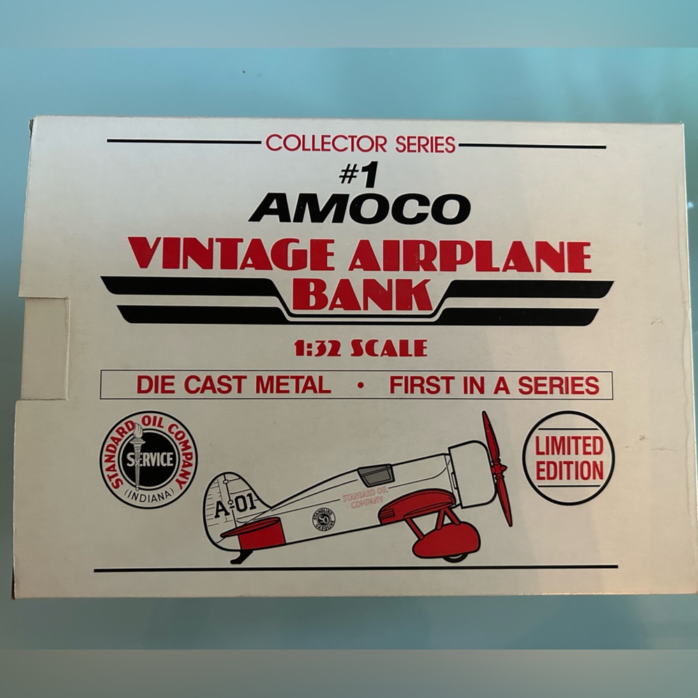AMO Vintage Airplane Bank - Limited Edition Die Cast Metal